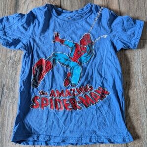 MARVEL Graphic Tee Spider-Man Blue Short Sleeve Tee Size 7